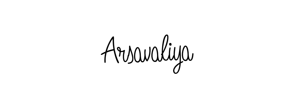 Use a signature maker to create a handwritten signature online. With this signature software, you can design (Angelique-Rose-font-FFP) your own signature for name Arsavaliya. Arsavaliya signature style 5 images and pictures png