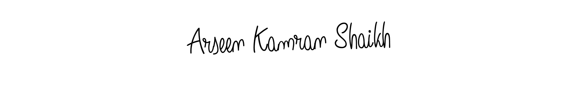 Create a beautiful signature design for name Arseen Kamran Shaikh. With this signature (Angelique-Rose-font-FFP) fonts, you can make a handwritten signature for free. Arseen Kamran Shaikh signature style 5 images and pictures png