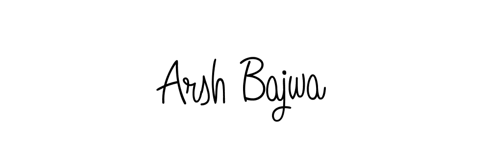 Use a signature maker to create a handwritten signature online. With this signature software, you can design (Angelique-Rose-font-FFP) your own signature for name Arsh Bajwa. Arsh Bajwa signature style 5 images and pictures png