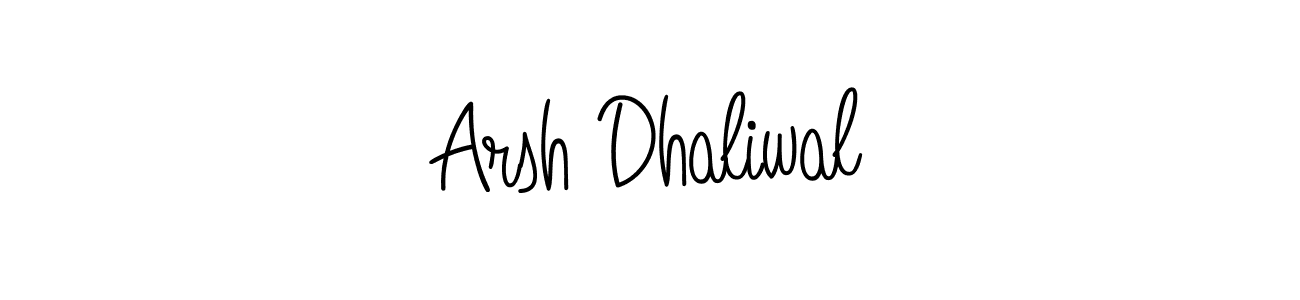 Arsh Dhaliwal stylish signature style. Best Handwritten Sign (Angelique-Rose-font-FFP) for my name. Handwritten Signature Collection Ideas for my name Arsh Dhaliwal. Arsh Dhaliwal signature style 5 images and pictures png