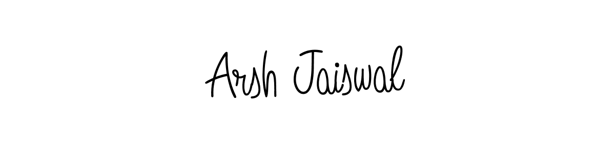 The best way (Angelique-Rose-font-FFP) to make a short signature is to pick only two or three words in your name. The name Arsh Jaiswal include a total of six letters. For converting this name. Arsh Jaiswal signature style 5 images and pictures png