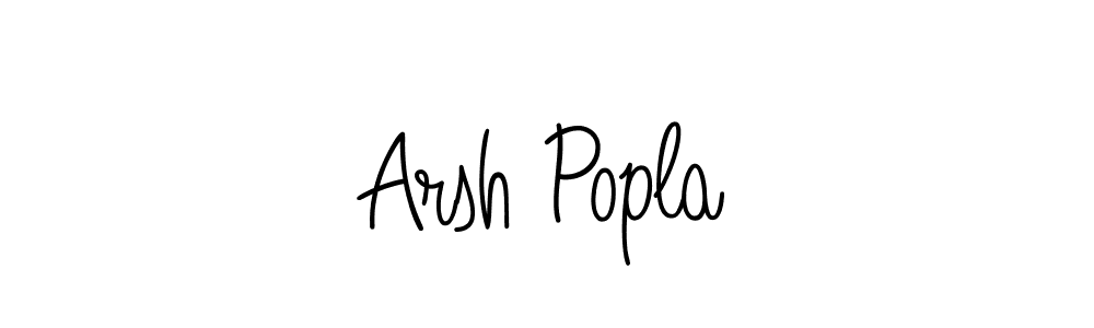 Create a beautiful signature design for name Arsh Popla. With this signature (Angelique-Rose-font-FFP) fonts, you can make a handwritten signature for free. Arsh Popla signature style 5 images and pictures png