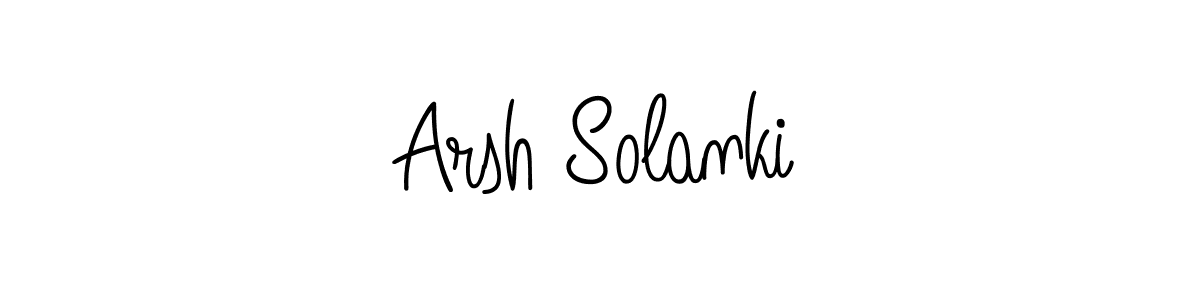 Use a signature maker to create a handwritten signature online. With this signature software, you can design (Angelique-Rose-font-FFP) your own signature for name Arsh Solanki. Arsh Solanki signature style 5 images and pictures png