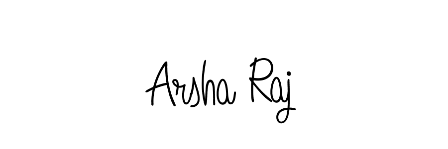 Make a beautiful signature design for name Arsha Raj. With this signature (Angelique-Rose-font-FFP) style, you can create a handwritten signature for free. Arsha Raj signature style 5 images and pictures png