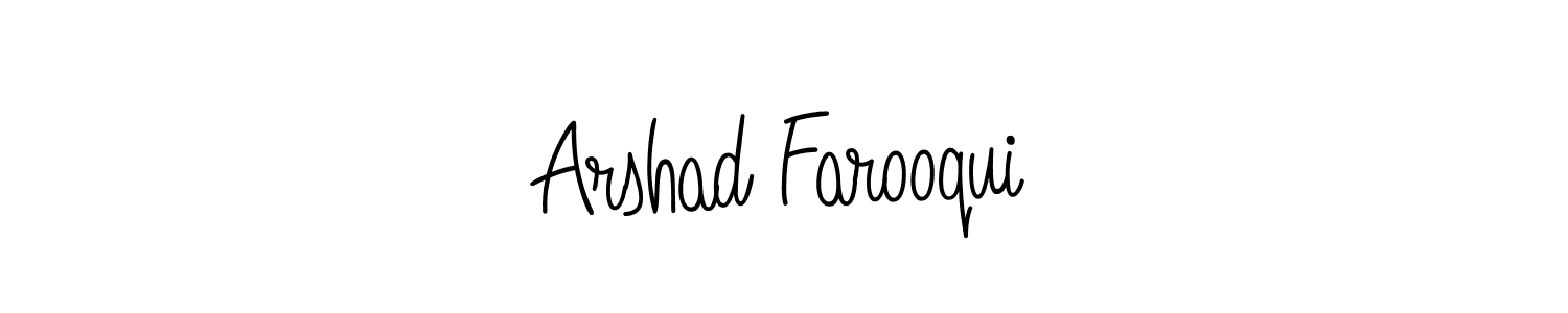 How to make Arshad Farooqui name signature. Use Angelique-Rose-font-FFP style for creating short signs online. This is the latest handwritten sign. Arshad Farooqui signature style 5 images and pictures png