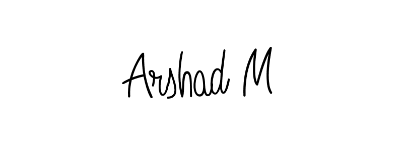 How to Draw Arshad M signature style? Angelique-Rose-font-FFP is a latest design signature styles for name Arshad M. Arshad M signature style 5 images and pictures png