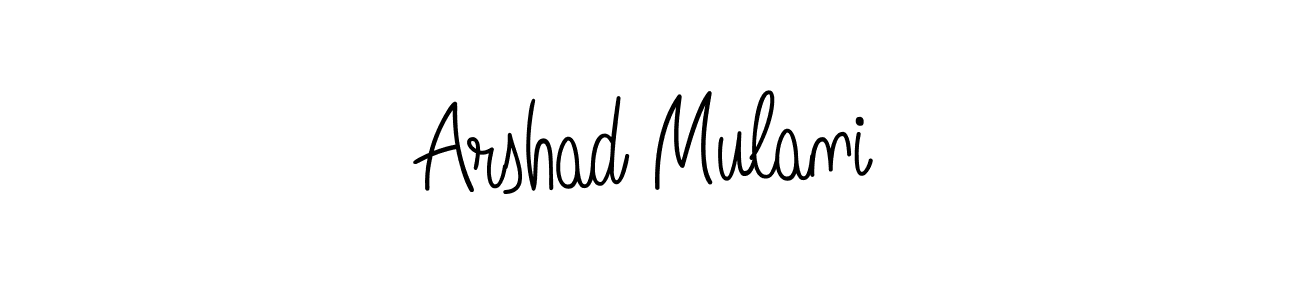 The best way (Angelique-Rose-font-FFP) to make a short signature is to pick only two or three words in your name. The name Arshad Mulani include a total of six letters. For converting this name. Arshad Mulani signature style 5 images and pictures png