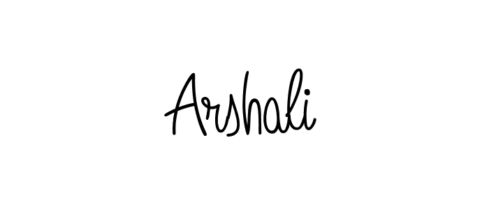 Make a beautiful signature design for name Arshali. With this signature (Angelique-Rose-font-FFP) style, you can create a handwritten signature for free. Arshali signature style 5 images and pictures png