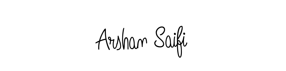 How to make Arshan Saifi name signature. Use Angelique-Rose-font-FFP style for creating short signs online. This is the latest handwritten sign. Arshan Saifi signature style 5 images and pictures png