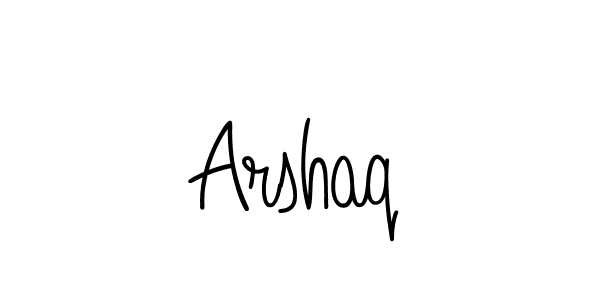 You should practise on your own different ways (Angelique-Rose-font-FFP) to write your name (Arshaq) in signature. don't let someone else do it for you. Arshaq signature style 5 images and pictures png