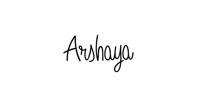 Create a beautiful signature design for name Arshaya. With this signature (Angelique-Rose-font-FFP) fonts, you can make a handwritten signature for free. Arshaya signature style 5 images and pictures png