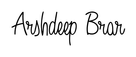 A stylish, flowing autograph style designed for name Arshdeep Brar using Angelique-Rose-font-FFP typography. Perfect for digital creative projects. Arshdeep Brar signature style 5 images and pictures png