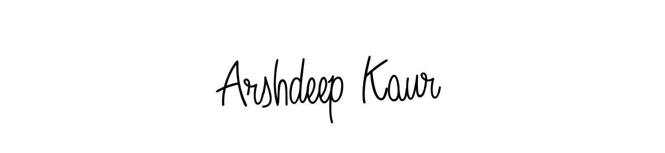 Create a beautiful signature design for name Arshdeep Kaur. With this signature (Angelique-Rose-font-FFP) fonts, you can make a handwritten signature for free. Arshdeep Kaur signature style 5 images and pictures png