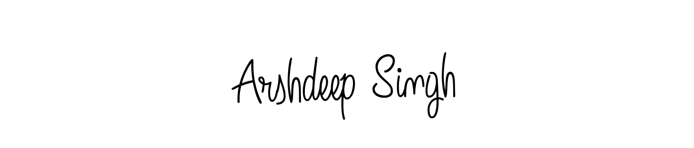 How to make Arshdeep Singh name signature. Use Angelique-Rose-font-FFP style for creating short signs online. This is the latest handwritten sign. Arshdeep Singh signature style 5 images and pictures png