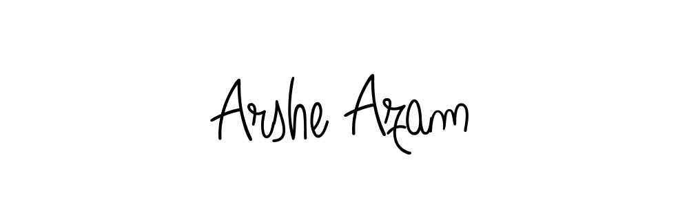 Use a signature maker to create a handwritten signature online. With this signature software, you can design (Angelique-Rose-font-FFP) your own signature for name Arshe Azam. Arshe Azam signature style 5 images and pictures png