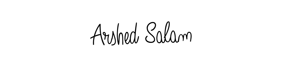 Use a signature maker to create a handwritten signature online. With this signature software, you can design (Angelique-Rose-font-FFP) your own signature for name Arshed Salam. Arshed Salam signature style 5 images and pictures png
