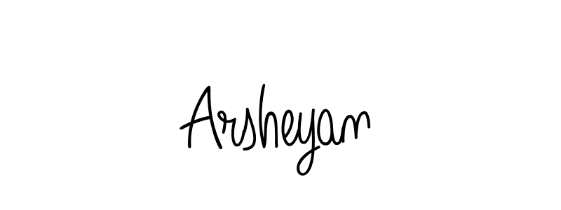 Use a signature maker to create a handwritten signature online. With this signature software, you can design (Angelique-Rose-font-FFP) your own signature for name Arsheyan. Arsheyan signature style 5 images and pictures png