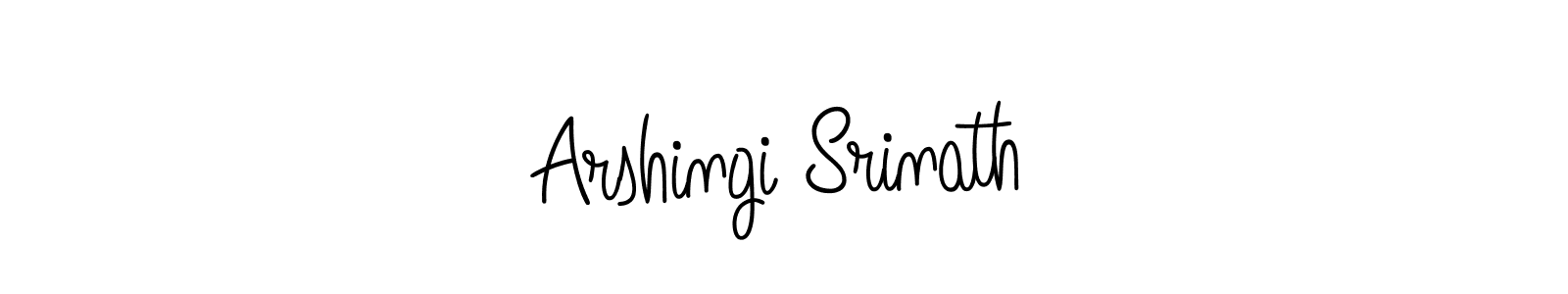 You should practise on your own different ways (Angelique-Rose-font-FFP) to write your name (Arshingi Srinath) in signature. don't let someone else do it for you. Arshingi Srinath signature style 5 images and pictures png