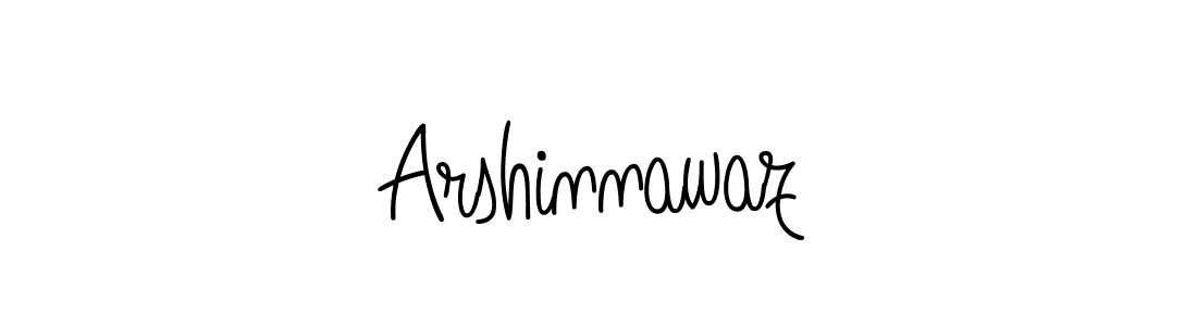 Use a signature maker to create a handwritten signature online. With this signature software, you can design (Angelique-Rose-font-FFP) your own signature for name Arshinnawaz. Arshinnawaz signature style 5 images and pictures png