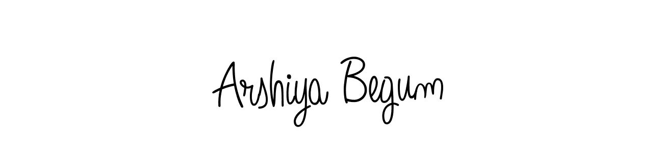 Create a beautiful signature design for name Arshiya Begum. With this signature (Angelique-Rose-font-FFP) fonts, you can make a handwritten signature for free. Arshiya Begum signature style 5 images and pictures png