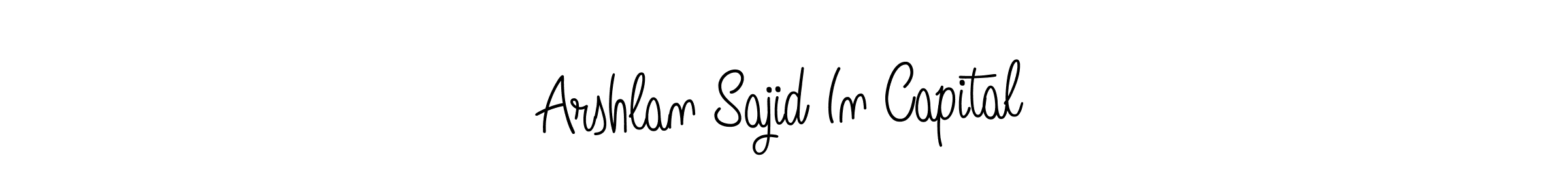 You should practise on your own different ways (Angelique-Rose-font-FFP) to write your name (Arshlan Sajid In Capital) in signature. don't let someone else do it for you. Arshlan Sajid In Capital signature style 5 images and pictures png