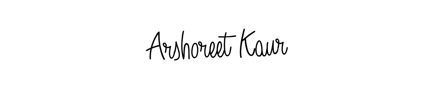 Design your own signature with our free online signature maker. With this signature software, you can create a handwritten (Angelique-Rose-font-FFP) signature for name Arshoreet Kaur. Arshoreet Kaur signature style 5 images and pictures png