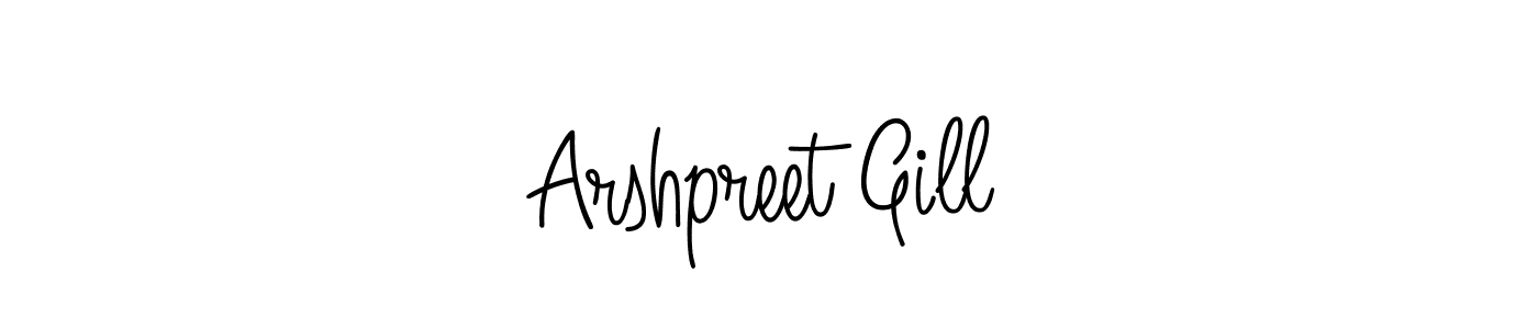 Create a beautiful signature design for name Arshpreet Gill. With this signature (Angelique-Rose-font-FFP) fonts, you can make a handwritten signature for free. Arshpreet Gill signature style 5 images and pictures png