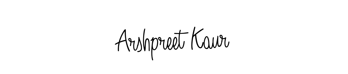 Use a signature maker to create a handwritten signature online. With this signature software, you can design (Angelique-Rose-font-FFP) your own signature for name Arshpreet Kaur. Arshpreet Kaur signature style 5 images and pictures png