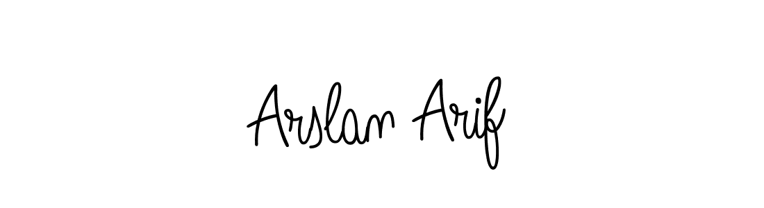 You should practise on your own different ways (Angelique-Rose-font-FFP) to write your name (Arslan Arif) in signature. don't let someone else do it for you. Arslan Arif signature style 5 images and pictures png