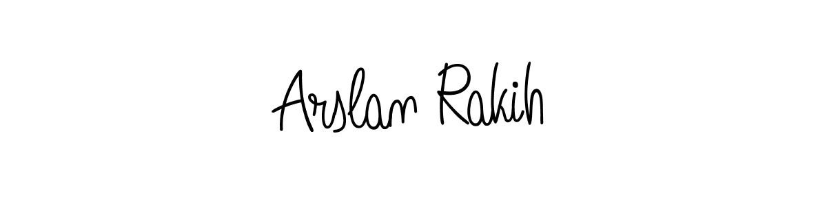 Use a signature maker to create a handwritten signature online. With this signature software, you can design (Angelique-Rose-font-FFP) your own signature for name Arslan Rakih. Arslan Rakih signature style 5 images and pictures png