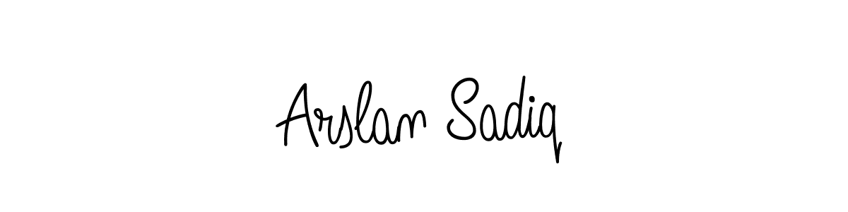 Create a beautiful signature design for name Arslan Sadiq. With this signature (Angelique-Rose-font-FFP) fonts, you can make a handwritten signature for free. Arslan Sadiq signature style 5 images and pictures png