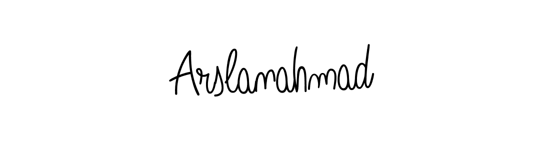 Make a beautiful signature design for name Arslanahmad. With this signature (Angelique-Rose-font-FFP) style, you can create a handwritten signature for free. Arslanahmad signature style 5 images and pictures png