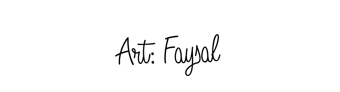 How to make Art: Faysal signature? Angelique-Rose-font-FFP is a professional autograph style. Create handwritten signature for Art: Faysal name. Art: Faysal signature style 5 images and pictures png