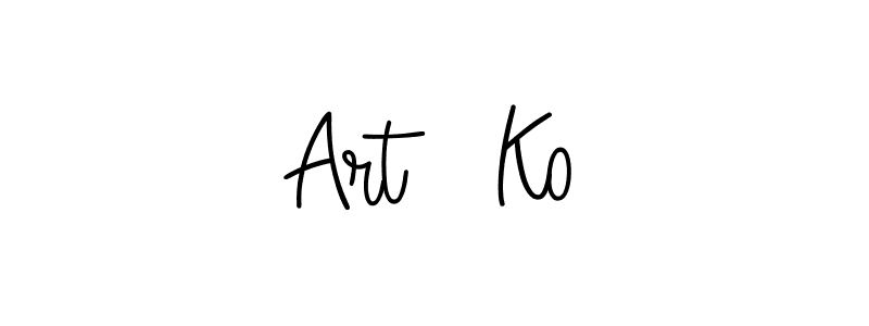 if you are searching for the best signature style for your name Art   Ko. so please give up your signature search. here we have designed multiple signature styles  using Angelique-Rose-font-FFP. Art   Ko signature style 5 images and pictures png