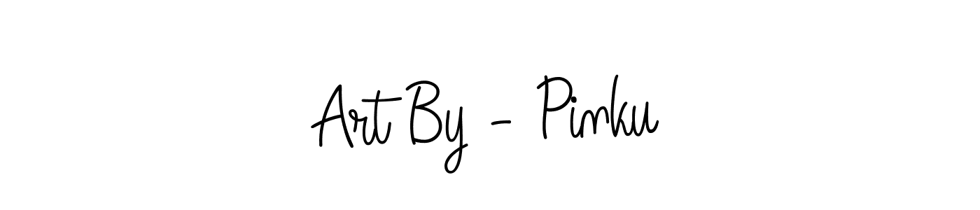 Make a beautiful signature design for name Art By - Pinku. With this signature (Angelique-Rose-font-FFP) style, you can create a handwritten signature for free. Art By - Pinku signature style 5 images and pictures png