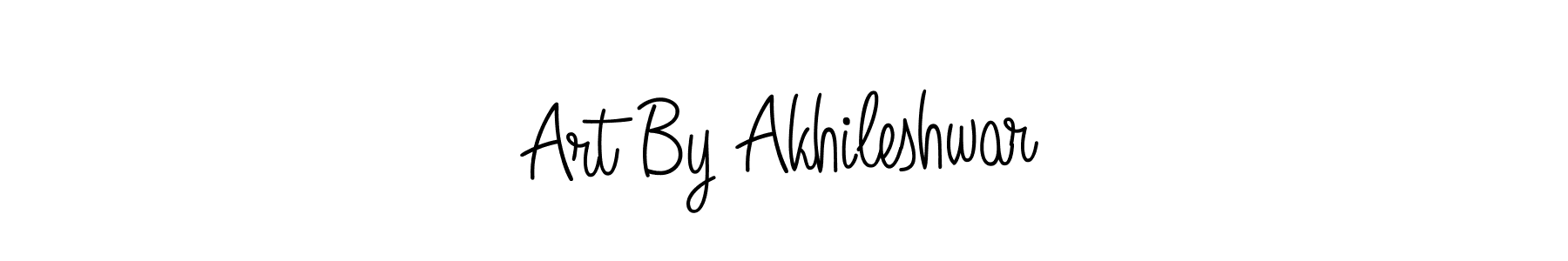 You should practise on your own different ways (Angelique-Rose-font-FFP) to write your name (Art By Akhileshwar) in signature. don't let someone else do it for you. Art By Akhileshwar signature style 5 images and pictures png