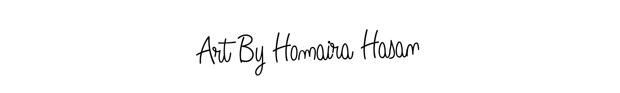 The best way (Angelique-Rose-font-FFP) to make a short signature is to pick only two or three words in your name. The name Art By Homaira Hasan include a total of six letters. For converting this name. Art By Homaira Hasan signature style 5 images and pictures png