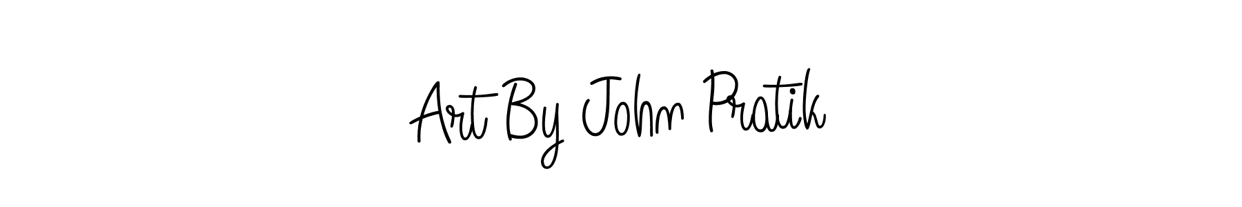 How to make Art By John Pratik name signature. Use Angelique-Rose-font-FFP style for creating short signs online. This is the latest handwritten sign. Art By John Pratik signature style 5 images and pictures png