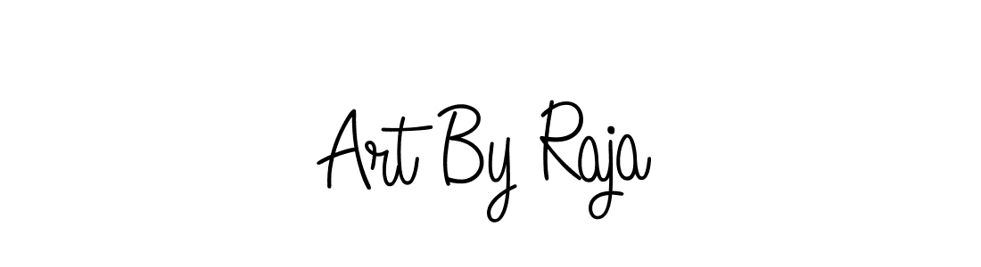 Art By Raja stylish signature style. Best Handwritten Sign (Angelique-Rose-font-FFP) for my name. Handwritten Signature Collection Ideas for my name Art By Raja. Art By Raja signature style 5 images and pictures png