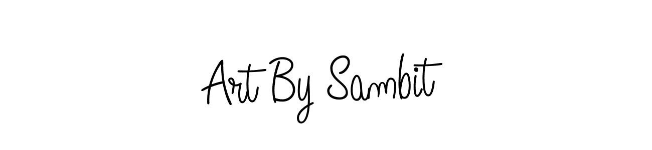 Art By Sambit stylish signature style. Best Handwritten Sign (Angelique-Rose-font-FFP) for my name. Handwritten Signature Collection Ideas for my name Art By Sambit. Art By Sambit signature style 5 images and pictures png