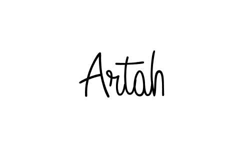 You should practise on your own different ways (Angelique-Rose-font-FFP) to write your name (Artah) in signature. don't let someone else do it for you. Artah signature style 5 images and pictures png