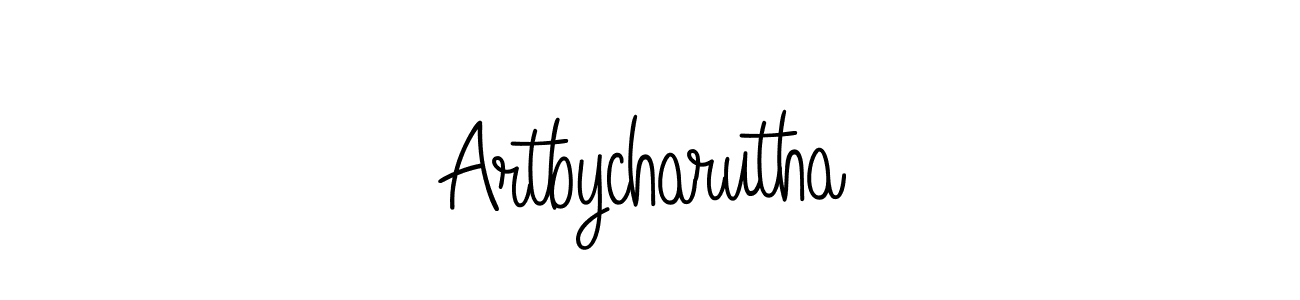 How to make Artbycharutha signature? Angelique-Rose-font-FFP is a professional autograph style. Create handwritten signature for Artbycharutha name. Artbycharutha signature style 5 images and pictures png