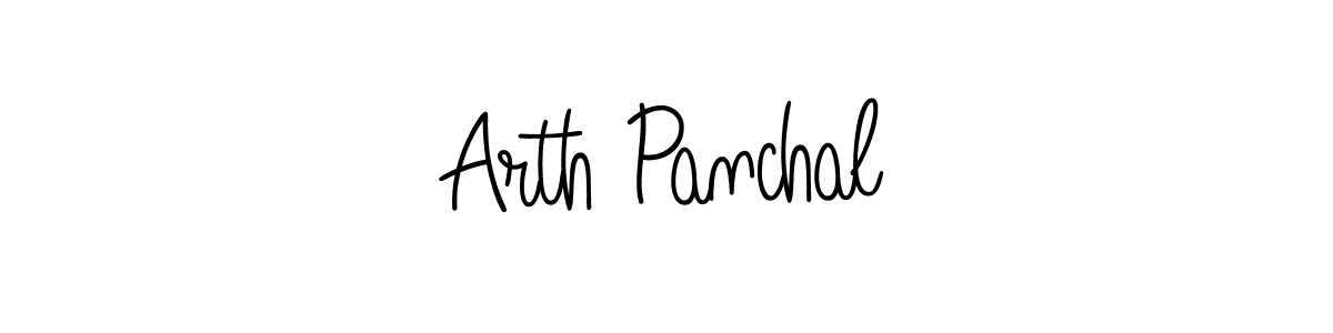 Design your own signature with our free online signature maker. With this signature software, you can create a handwritten (Angelique-Rose-font-FFP) signature for name Arth Panchal. Arth Panchal signature style 5 images and pictures png