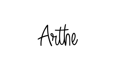 Design your own signature with our free online signature maker. With this signature software, you can create a handwritten (Angelique-Rose-font-FFP) signature for name Arthe. Arthe signature style 5 images and pictures png