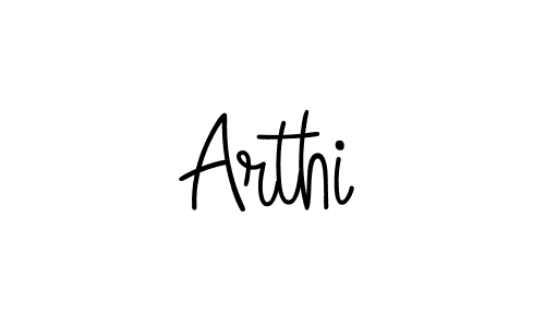 Design your own signature with our free online signature maker. With this signature software, you can create a handwritten (Angelique-Rose-font-FFP) signature for name Arthi. Arthi signature style 5 images and pictures png