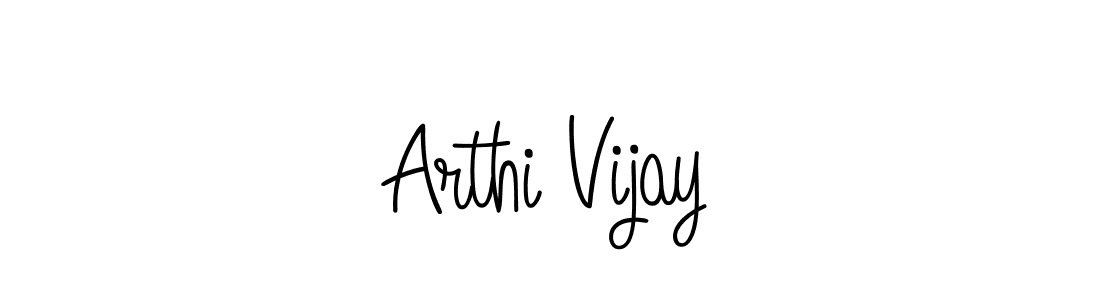 How to make Arthi Vijay name signature. Use Angelique-Rose-font-FFP style for creating short signs online. This is the latest handwritten sign. Arthi Vijay signature style 5 images and pictures png