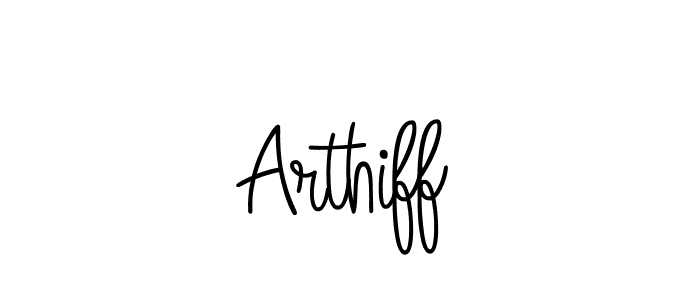 Use a signature maker to create a handwritten signature online. With this signature software, you can design (Angelique-Rose-font-FFP) your own signature for name Arthiff. Arthiff signature style 5 images and pictures png