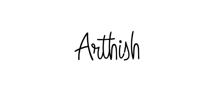 How to make Arthish name signature. Use Angelique-Rose-font-FFP style for creating short signs online. This is the latest handwritten sign. Arthish signature style 5 images and pictures png