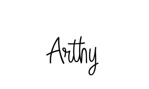 Arthy stylish signature style. Best Handwritten Sign (Angelique-Rose-font-FFP) for my name. Handwritten Signature Collection Ideas for my name Arthy. Arthy signature style 5 images and pictures png