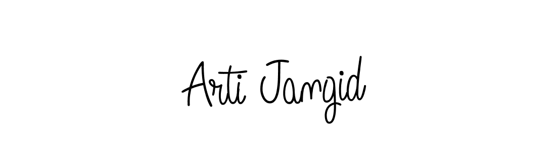 Make a beautiful signature design for name Arti Jangid. With this signature (Angelique-Rose-font-FFP) style, you can create a handwritten signature for free. Arti Jangid signature style 5 images and pictures png